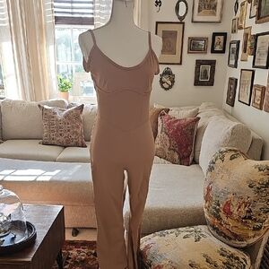 JoyLab Tan Spaghetti Strap Jumpsuit